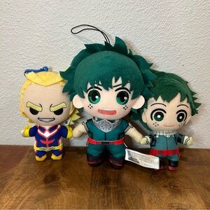 My Hero Academia set of 3 plush toys Izuku Midoriya (2) and All Might